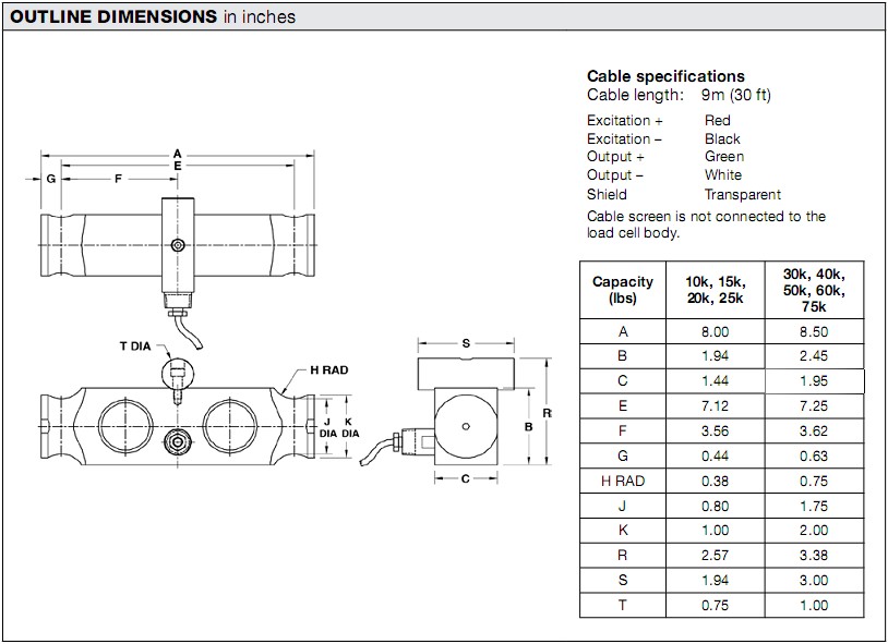 9423-20klbs稱重傳感器